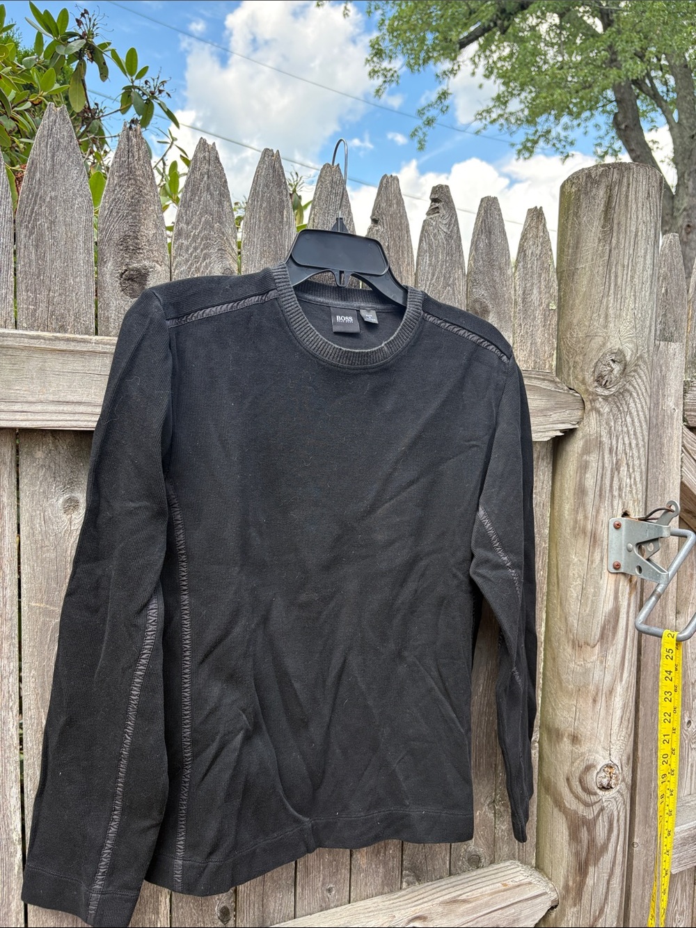 Hugo Boss small black cotton sweater.